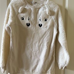 H&M Cream Sweatshirt Soft Cotton Blend